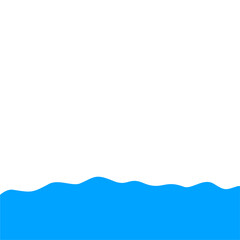 Blue Bottom Wave Border