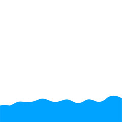 Blue Bottom Wave Border