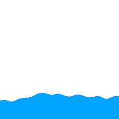 Blue Bottom Wave Border