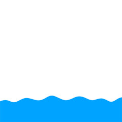 Blue Bottom Wave Border