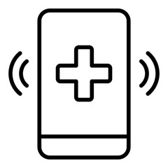 Obraz premium Emergency line icon