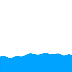 Blue Bottom Wave Border