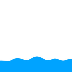 Blue Bottom Wave Border