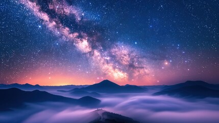 Naklejka premium Beautiful river view, sunset