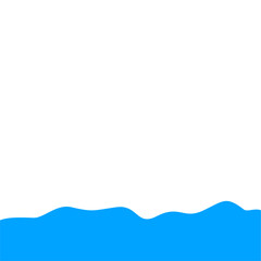 Blue Bottom Wave Border