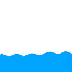 Blue Bottom Wave Border