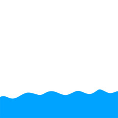Blue Bottom Wave Border