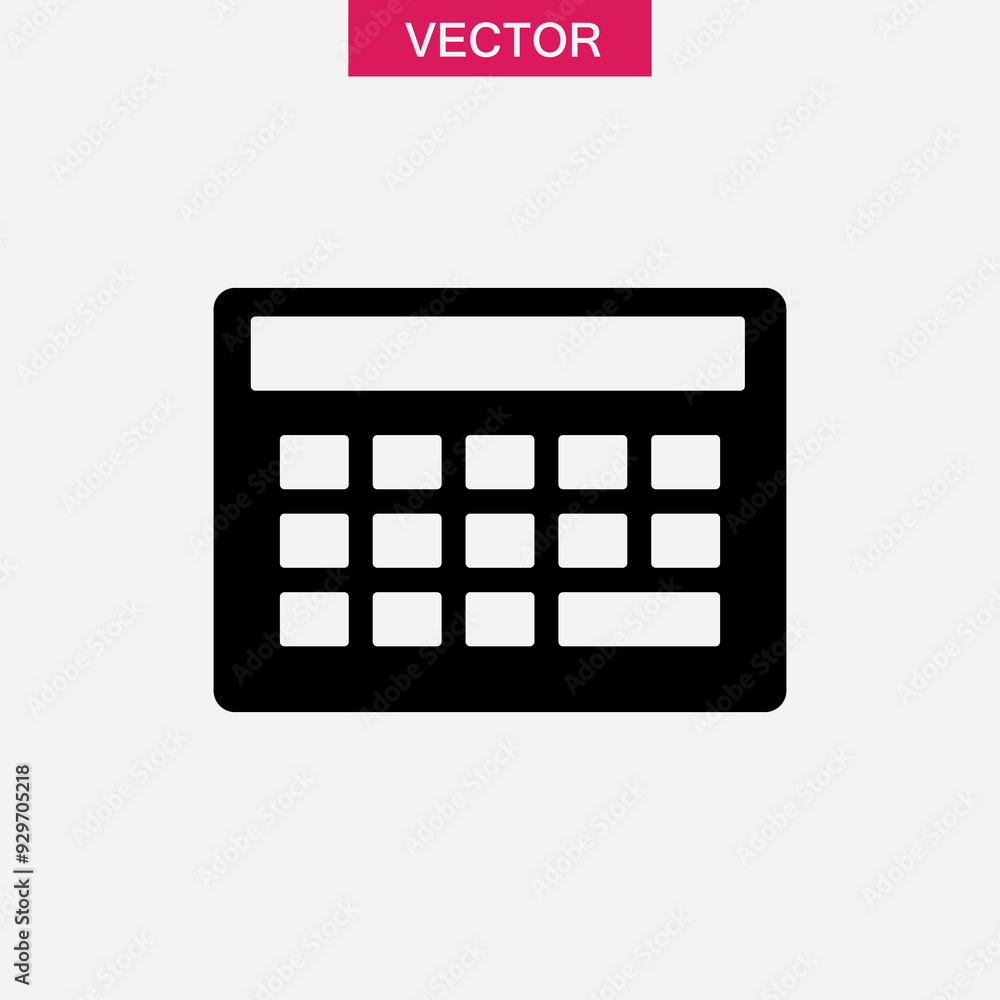 Poster calculator icon vector illustration. accounting calculator vector flat trendy style illustration for