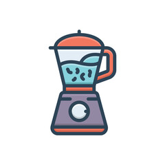 Naklejka premium Color illustration icon for juicer