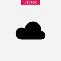 Cloud icon vector flat black illustration for web and app on white background..eps