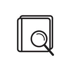 vector icon of document search, icon template