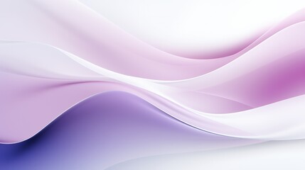 Fototapeta premium Abstract purple and white flowing waves create a soft elegant background with smooth curved lines.
