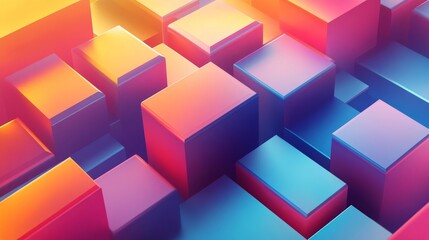 Obraz premium Abstract Colorful Cubes Pattern Background