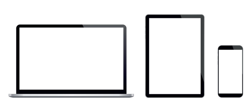 Laptop, tablet and mobile vector illustration eps 10