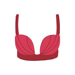 plunge bra modern cartoon. racerback balconette, maternity sports, minimizer convertible plunge bra modern sign. isolated symbol vector illustration