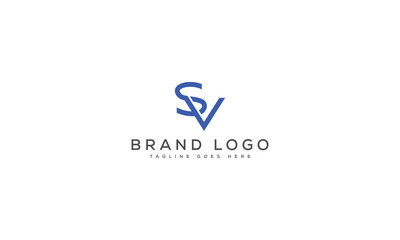 letter SV logo design vector template design for brand.