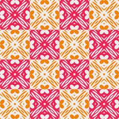 Fototapeta premium Abstract ethnic rug ornamental seamless pattern.Perfect for fashion, textile design, cute themed fabric, on wall paper, wrapping paper and home decor.Vector graphics for design.