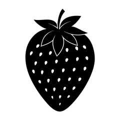 illustration of a strawberry silhouette 