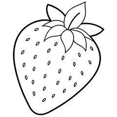 illustration of a strawberry line art