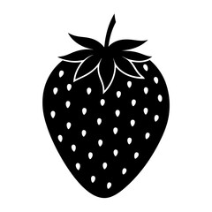 illustration of a strawberry silhouette 