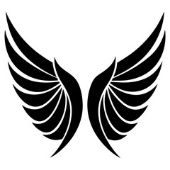 Eagle wings silhouette vector illustration