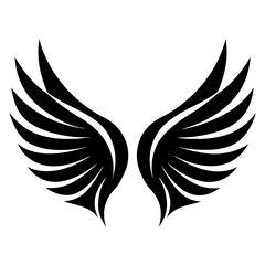 Eagle wings silhouette vector illustration