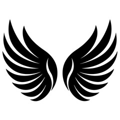 Eagle wings silhouette vector illustration