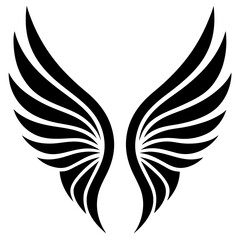 Eagle wings silhouette vector illustration
