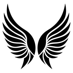 Obraz premium Eagle wings silhouette vector illustration