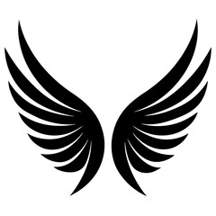 Eagle wings silhouette vector illustration