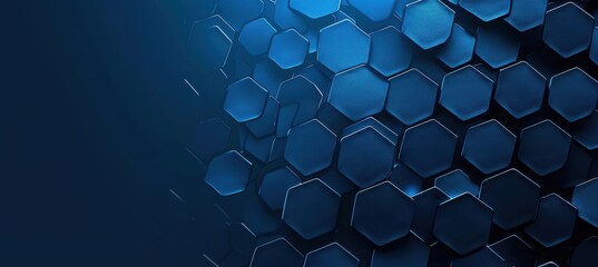 Abstract Blue Honeycomb Background