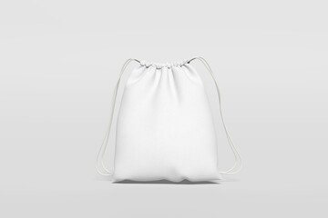 Drawstring Bag on white background
