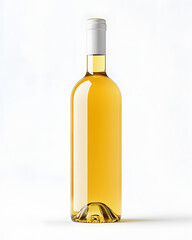 Fototapeta premium White wine bottle mock up isolated on white background 