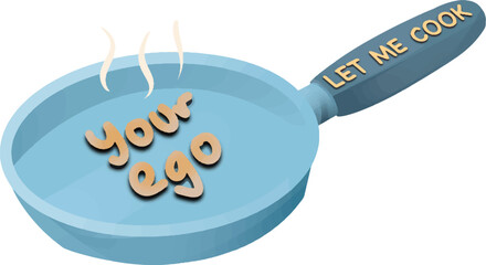 cooking illustration with typography design