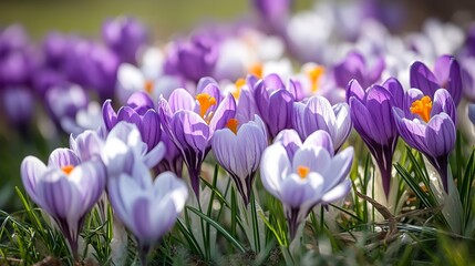 spring crocus flowers 