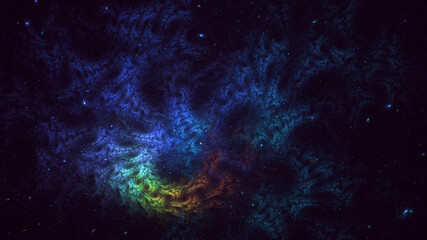 3D manual rendering abstract technology fractal background. Its not AI Generatd illustration.