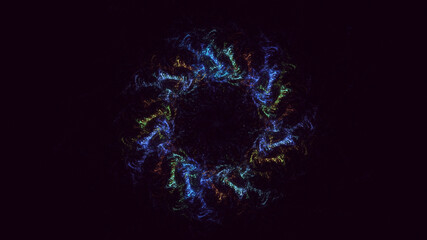 3D manual rendering abstract round light background. Its not AI Generatd illustration.
