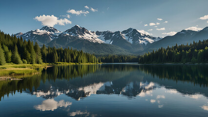 lake in the mountains