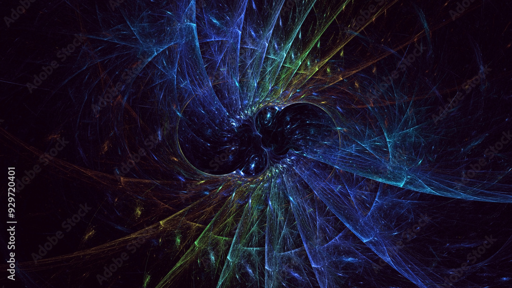 Wall mural 3d manual rendering abstract fractal light background. its not ai generatd illustration.