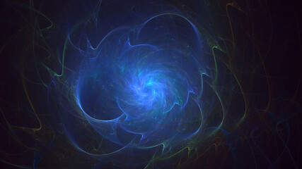 3D manual rendering abstract colorful fractal light background. Its not AI Generatd illustration.