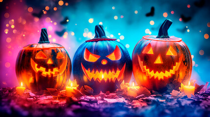 Fototapeta premium halloween pumpkins