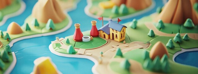 3D Cartoon Adventure Map App Idea