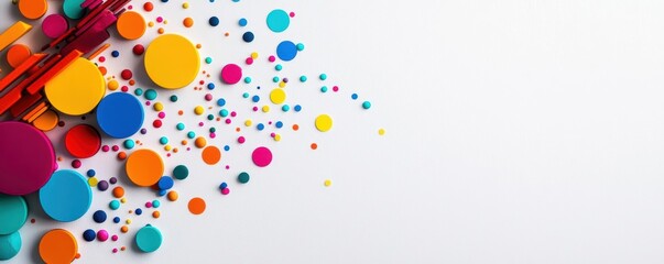 A vibrant infographic with colorful pie charts, bar graphs, and data points, presented on a clean white background   clear and engaging design