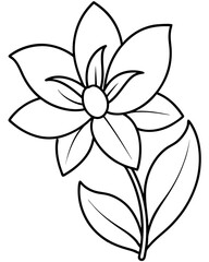 Flower line art vector design