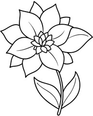 Flower line art vector design