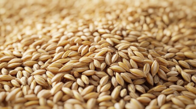 A close-up image of golden barley grains, showcasing their texture and organic nature, perfect for agricultural and food-related purposes.