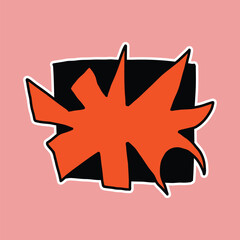 hand drawn abstract cartoon explosion illustration