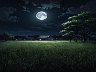 Fototapeta premium 日本の月夜