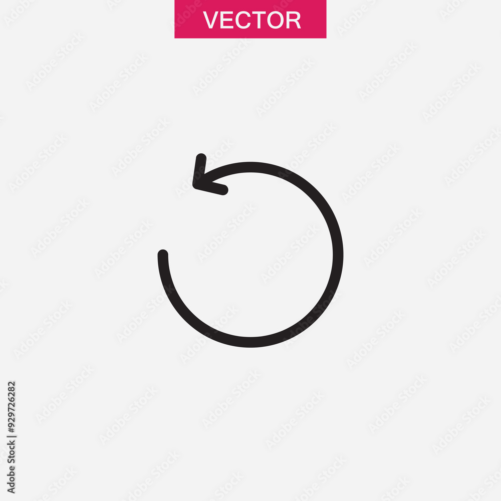 Aufkleber refresh icon vector, reload sign or update icon trendy style illustration for web and app on white b