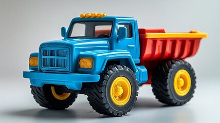 Blue and Red Toy Dump Truck
